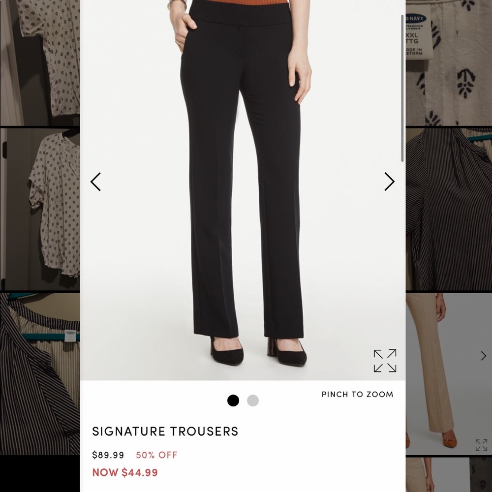 Black ann taylor signature trouser
